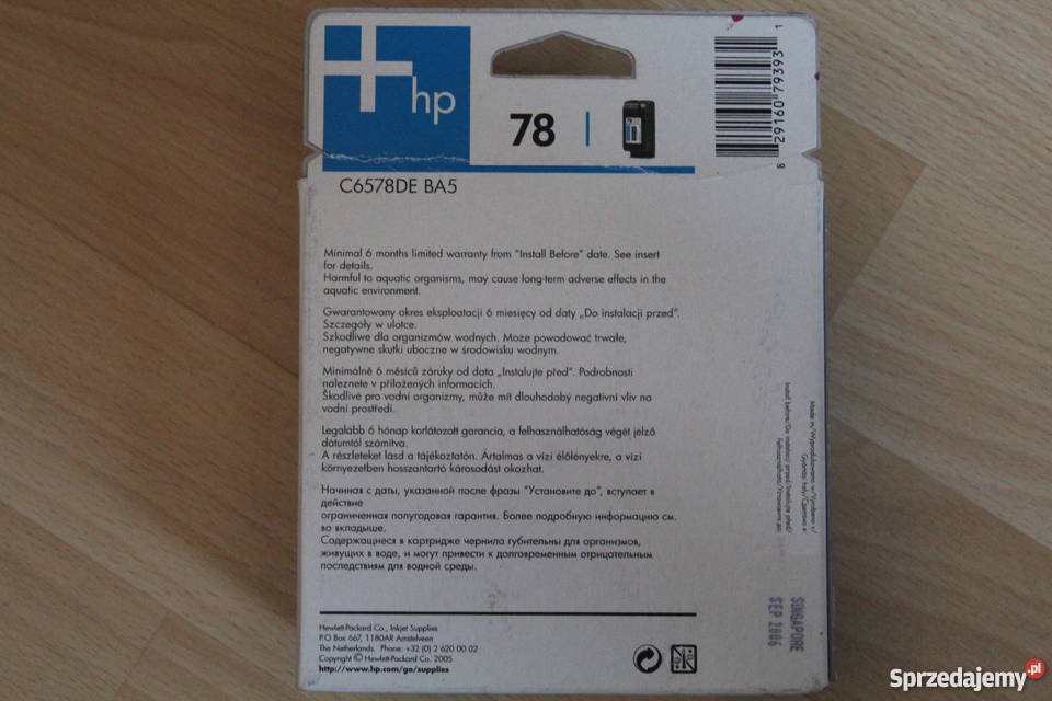 Oryginalny tusz HP 78 Trikolor 19ml dacie Katowice sprzedam