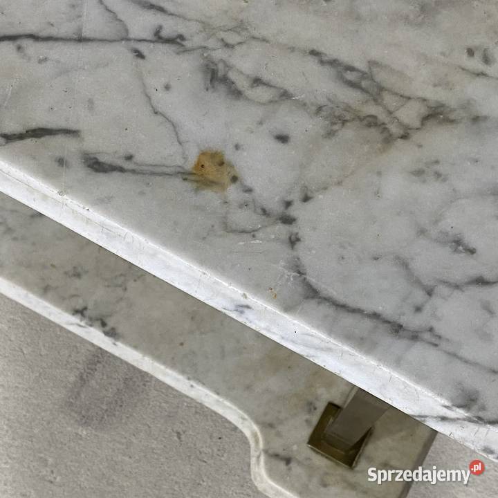 Antyczna konsola etażerka marmurowa z mosiężnym Budno sprzedam