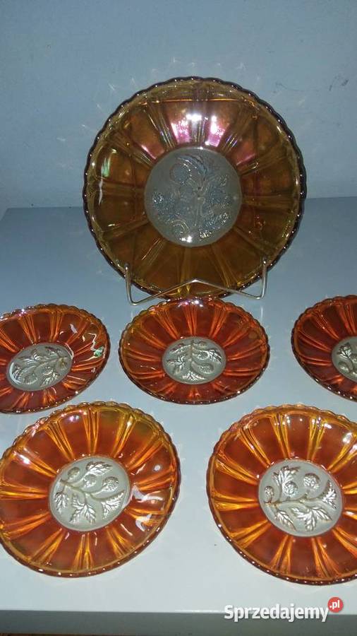 Zestaw deserowy Hortensja maliny iryzowany 15 Łódź