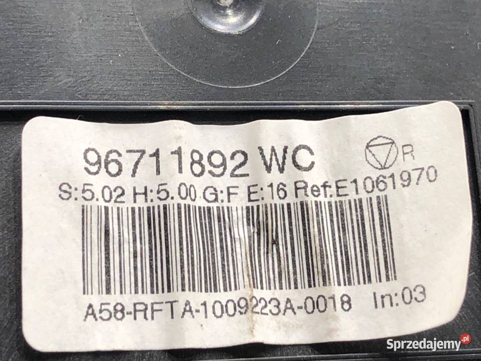 PANEL STEROWANIA NAWIEWU CITROEN C3 PICASSO Części samochodowe