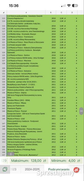 Monety kolekcjonerskie NBP 20002024 2 i 5 Poznań