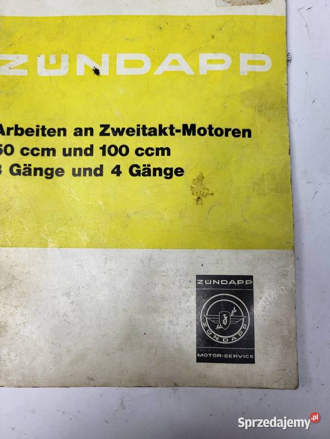 KSIŻAKA ZUNDAPP 100 4 BIEGI PODRĘCZNIK Rybnik