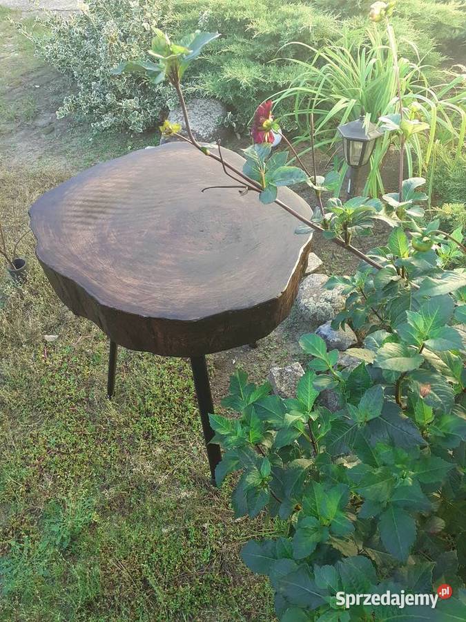 Stolik rustykalny industrial z pnia olchy Sulechów sprzedam
