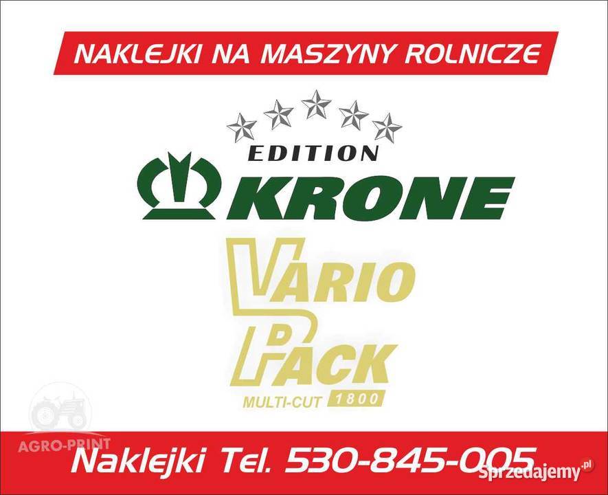 Naklejki Prasa Rolująca Krone Vario Pack różne Pleszew