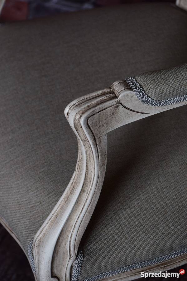 Fotel shabby chic ludwik unikat prowansja Piła