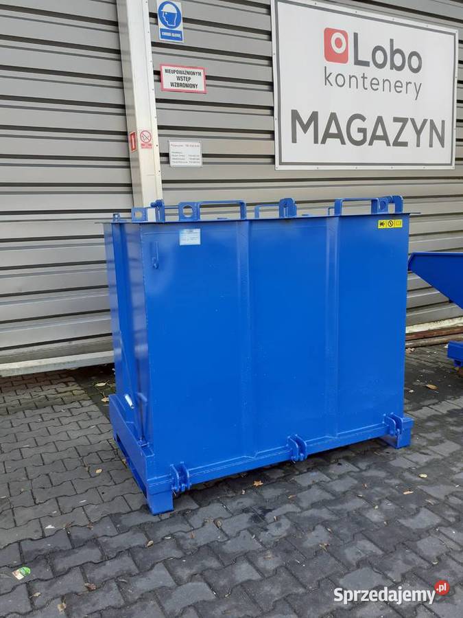 Metalowy kontener z otwieranym dnem do wózka Strzelce Krajeńskie