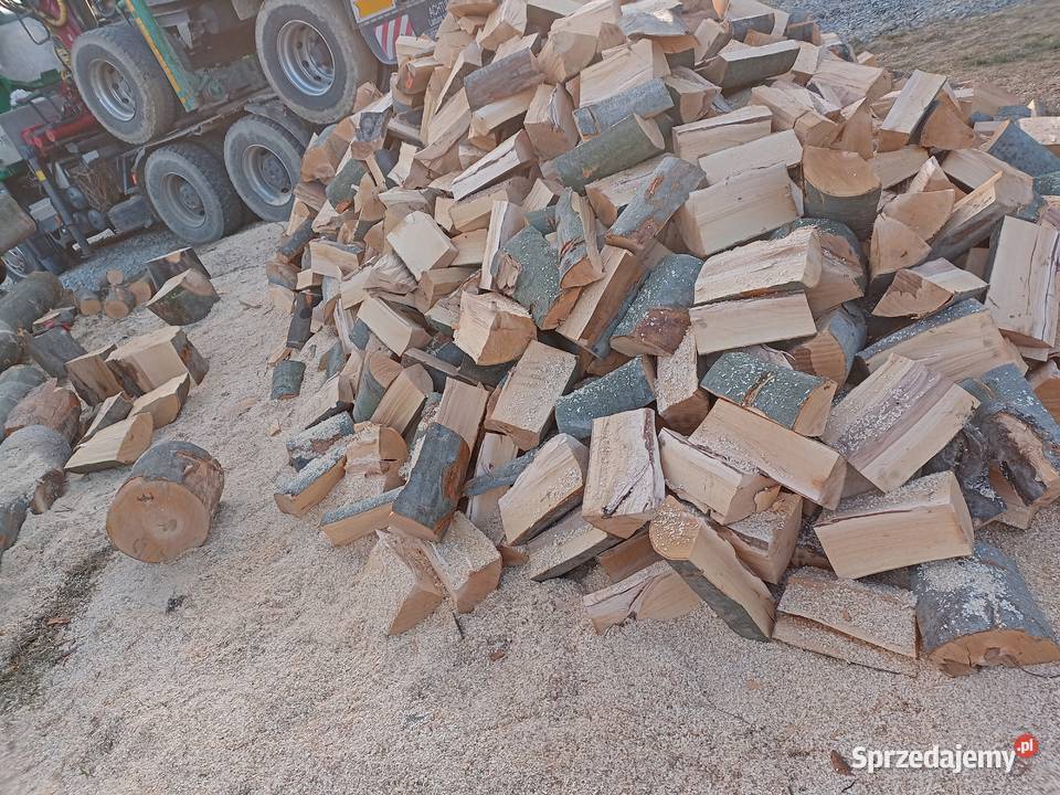 Drewno kominkowe bukowe rąbane 2530 Frysztak