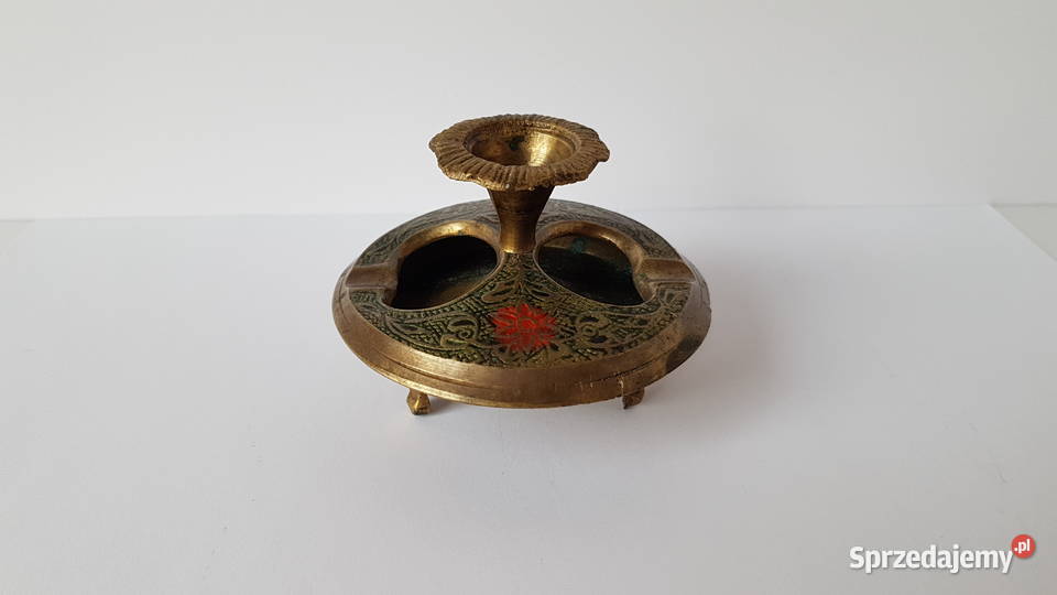 Stara mosiężna popielniczka popielnica świecznik śląskie sprzedam