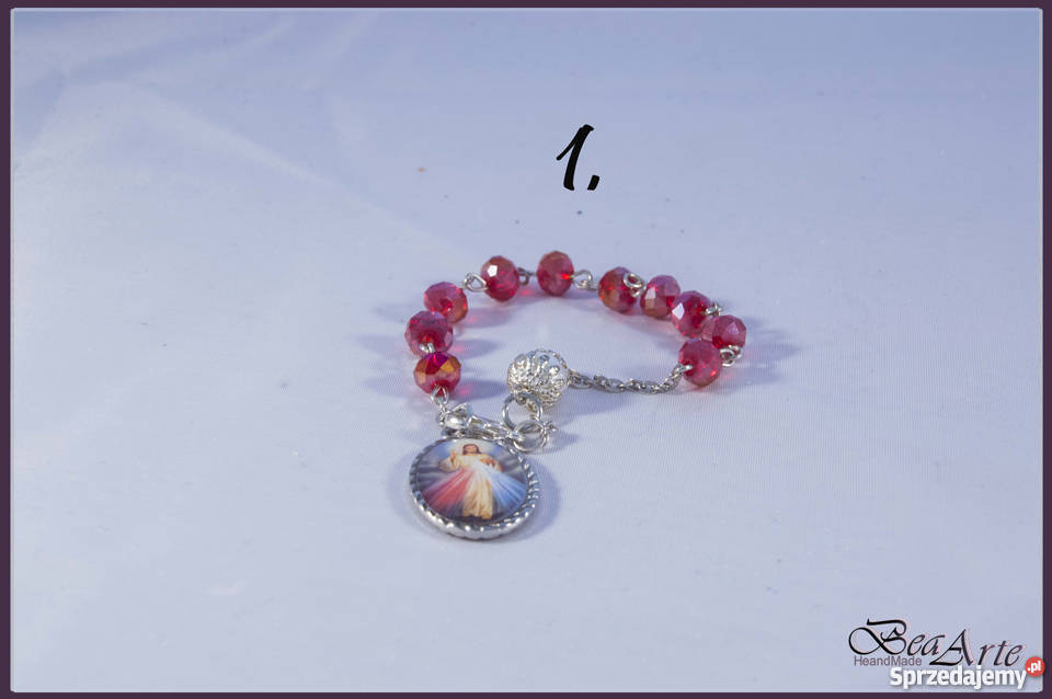 Różaniec dziesiątka z kryształkami 3 kolor małopolskie Łysa Góra sprzedam