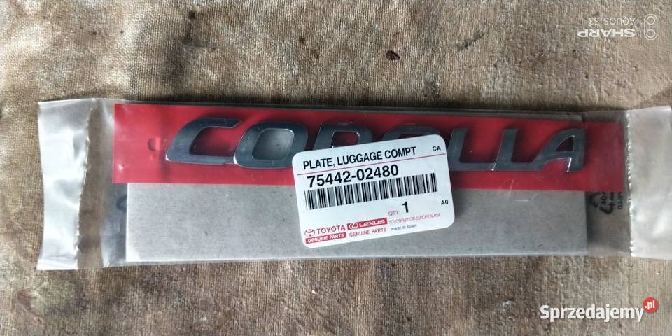 Toyota Corolla napis Corolla naklejki łódzkie Łódź sprzedam