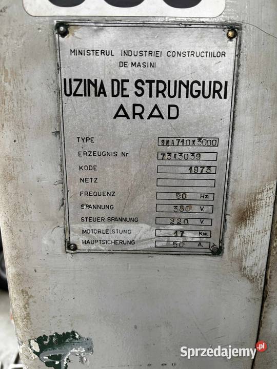 Tokarka uniwersalna SNA 7103000 Stanowice