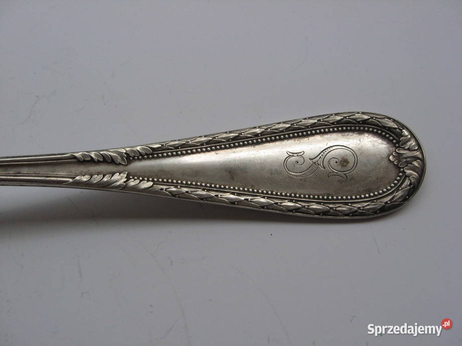 Nabierka srebrna do zupy XIX w pr 800 Antyki Poznań