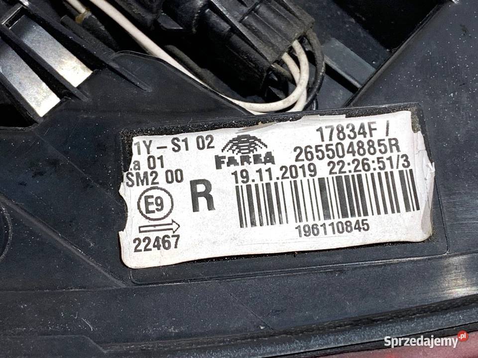 LAMPA PRAWY TYŁ RENAULT CLIO V 265504885R