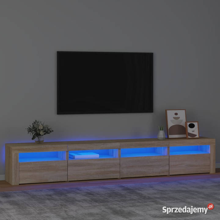 Szafka TV z oświetleniem LED dąb sonoma Warszawa