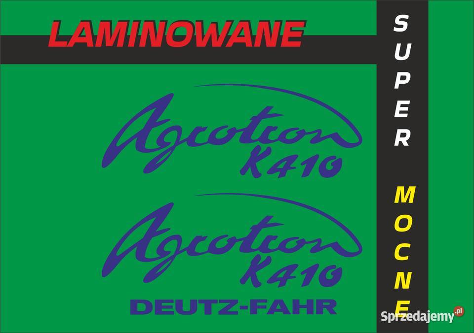 Naklejki Deutz Fahr k410 super mocne zamienniki Bydgoszcz