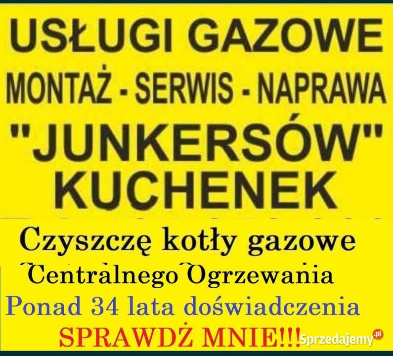 Montaż naprawa junkersów piecyków gazowych piece kujawsko-pomorskie Bydgoszcz