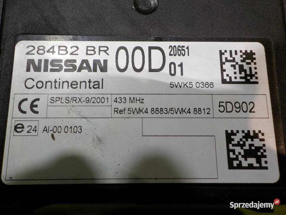 QASHQAI I J10 LIFT 12r modul komfortu 284B2BR00D osobowe Wyposażenie elektryczne Suków