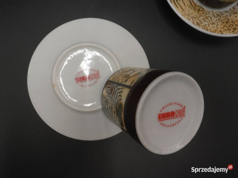 Filiżanka do kawy motyw Africa zestaw 5 Porcelana i szkło Raszków