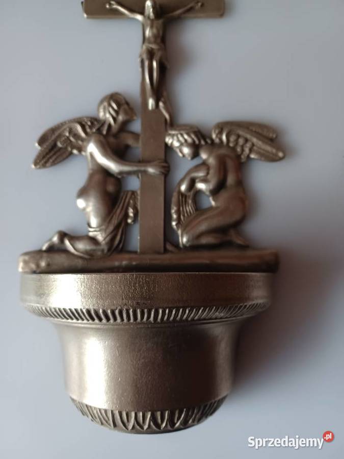 Piękna duża kropielnica mosiężna wielkopolskie Poznań sprzedam