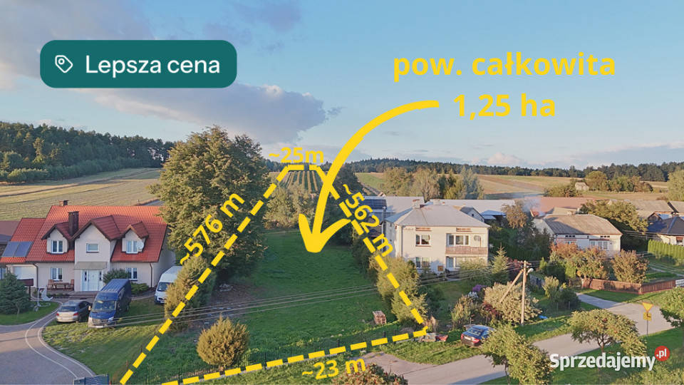 Duża działka z domkiem Kunki gm Susiec szambo