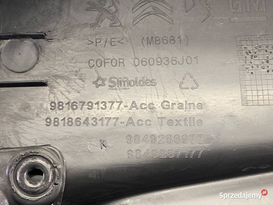 BOCZEK DRZWI PRAWY PRZÓD TOYOTA PROACE Van osobowe