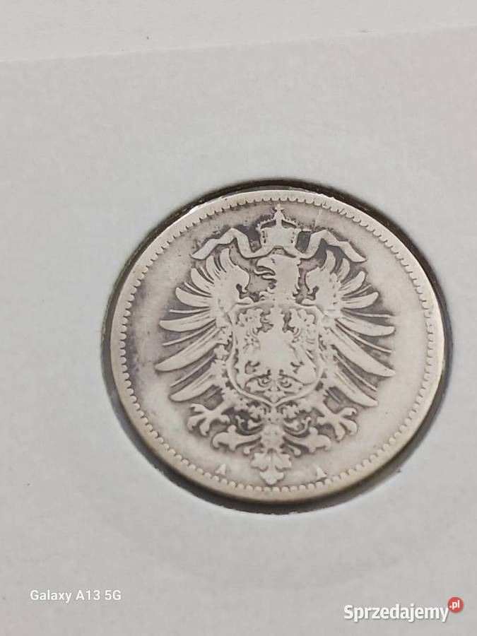 1 Marka Prusy 1875 r 2 mennica A Konin