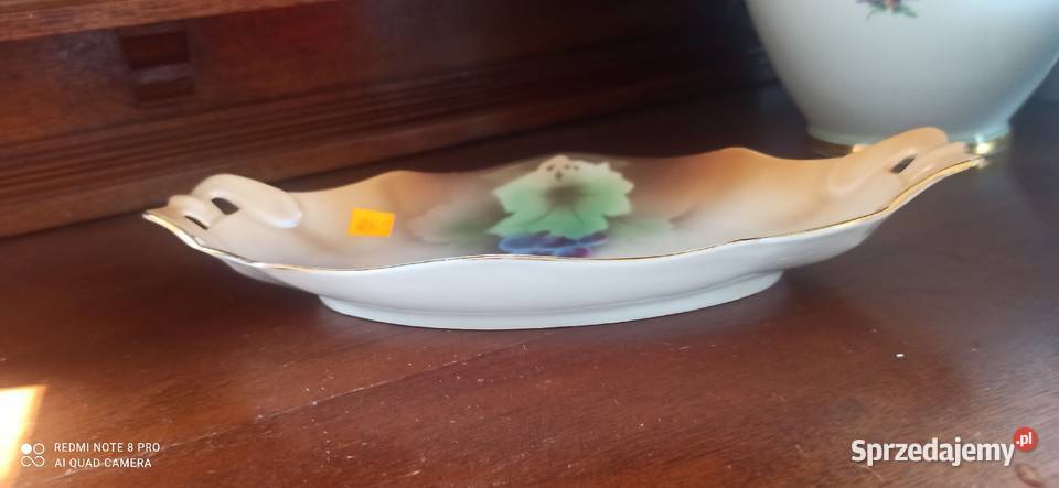 Patera podłużna Winne grono SygVictoria Porcelana i szkło Gdańsk