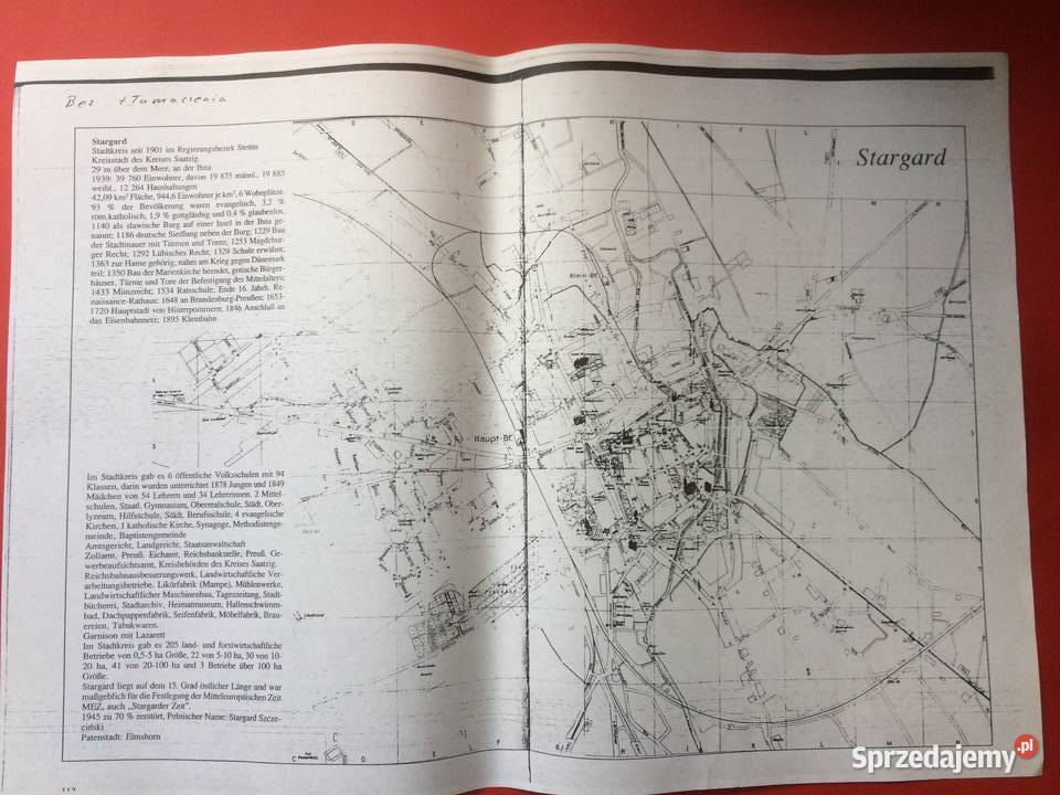 443 Niemiecki Plan Stargardu Szczecin sprzedam