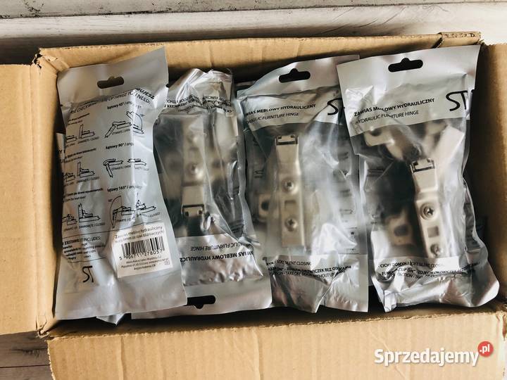 NOWY zawias meblowy hydrauliczny wygięty 8 mm do Łódź