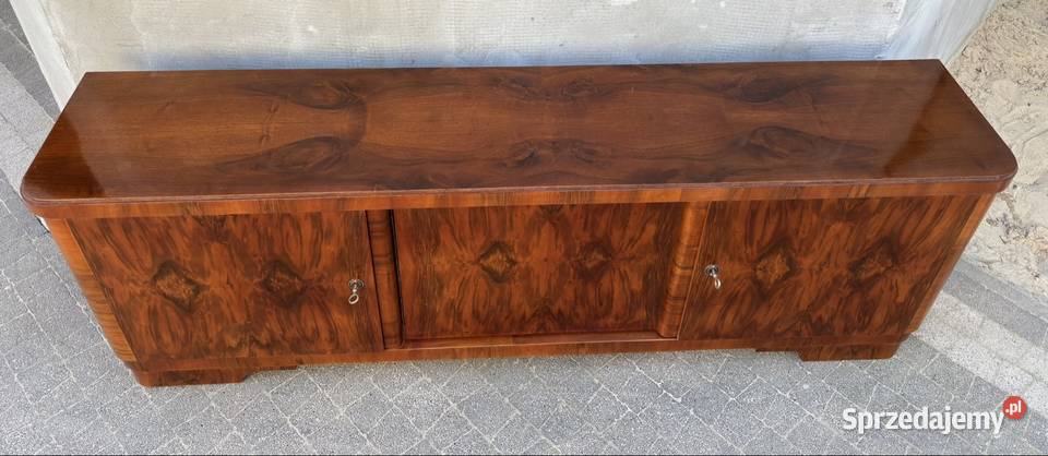 Komoda RTV Orzech 180 Art Deco Antyk Renowacji Komody