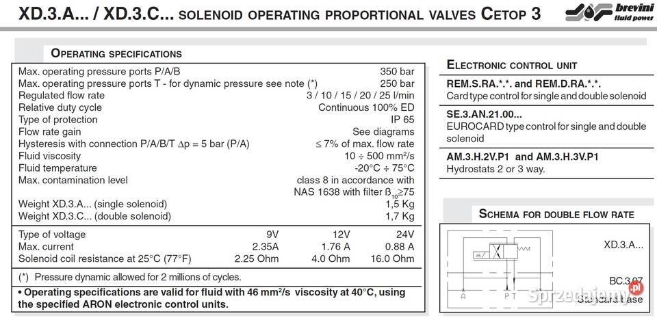Rozdzielacz proporcjonalny Brevini Aron XD3 Sieradz