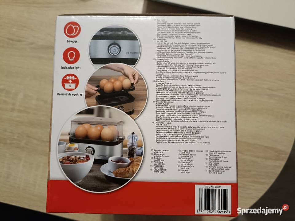 Jajowar Alpina na 6 jajek srebrny