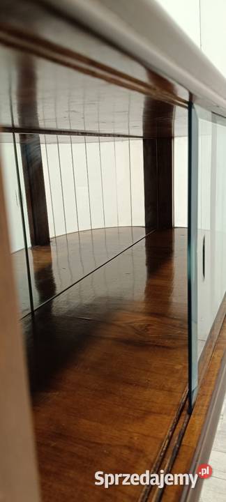 witrynka półka wisząca Art deco fornir orzech Radomsko