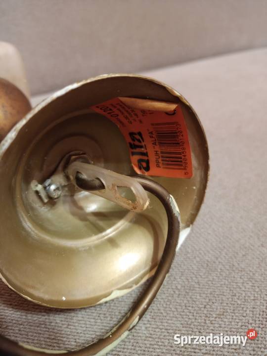 Lampa sufitowa wisząca E14 złoto patyna szkło