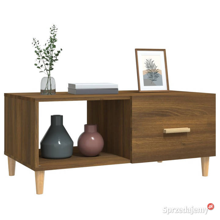 Stolik kawowy brązowy dąb 895x50x40 WM817515 Stoły Warszawa