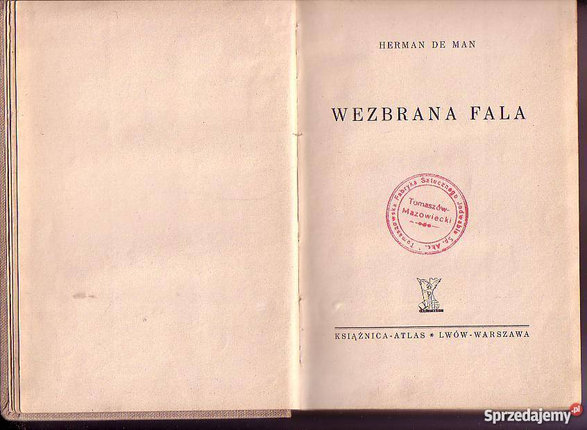 1301 WEZBRANA FALA HERMAN DE MAN OKOŁO 1930 ROKU Czyrna
