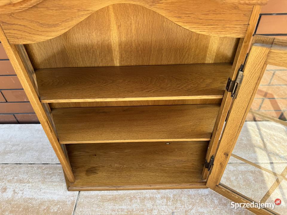 Witryna stylowa wisząca na ścianę półki szafka Sulbiny