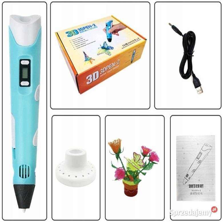 3D DŁUGOPIS DRUKARKA PEN ZESTAW WKŁADY PLA 1000 Toruń