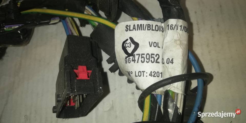 wiązka elektryczna klapy 9647595280 Citroen C3 Części