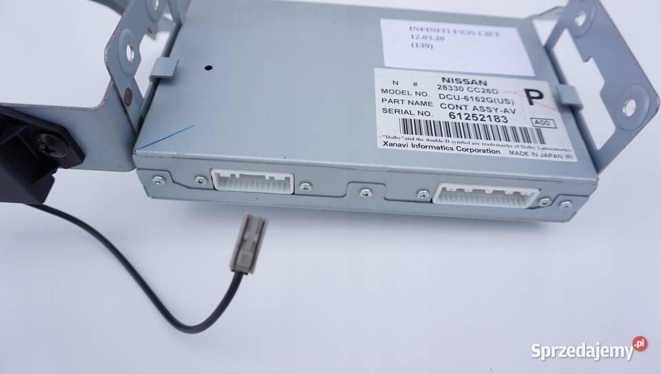 MODUŁ STEROWNIK AUDIO VIDEO INFINITI FX35 FX45 osobowe Nowy Tomyśl sprzedam