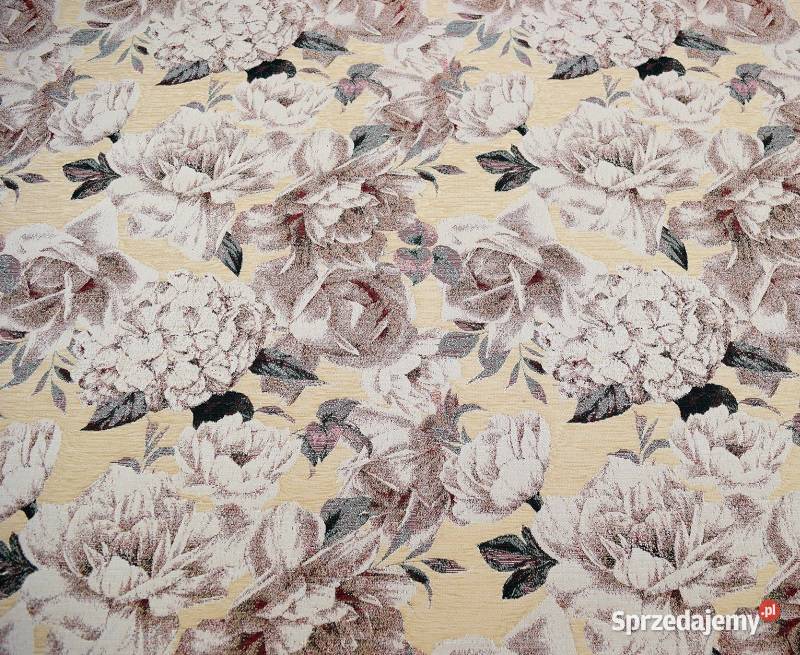Flores tkanina tapicerska z pięknym wzorem róż Łóżka, wersalki i sofy Warszawa sprzedam