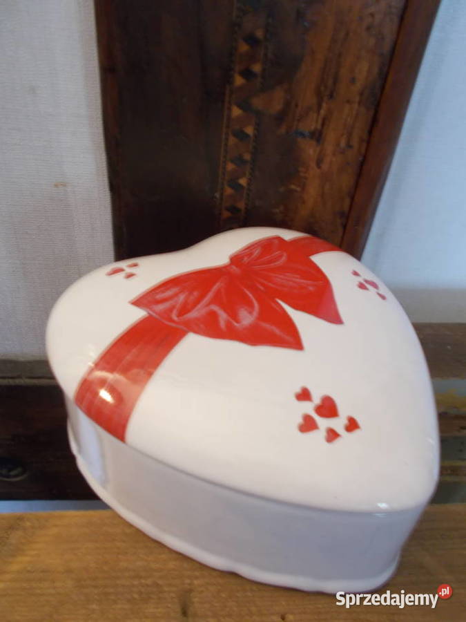 Ceramiczna Szkatułka Serduszko Bombonierka Lata zachodniopomorskie Szczecin