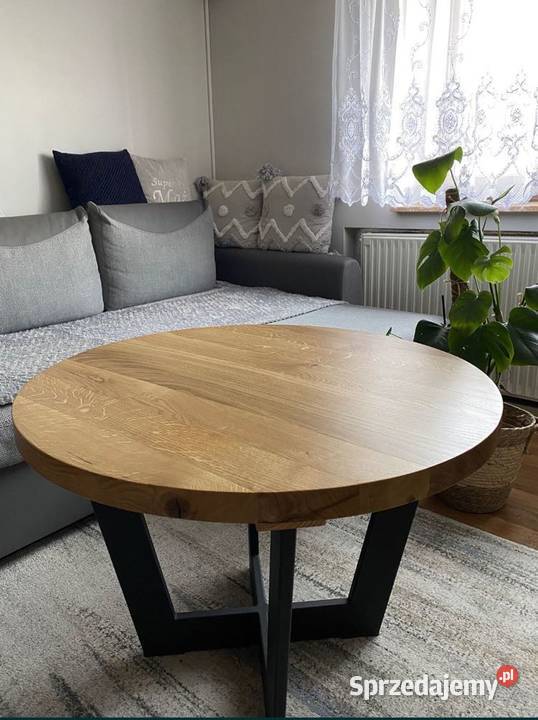 Stolik kawowy dębowy loft 81 47cm sprzedam