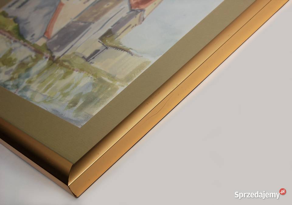 Stare Miasto Lublin akwarela obraz Mirosława wielokolorowy sprzedam