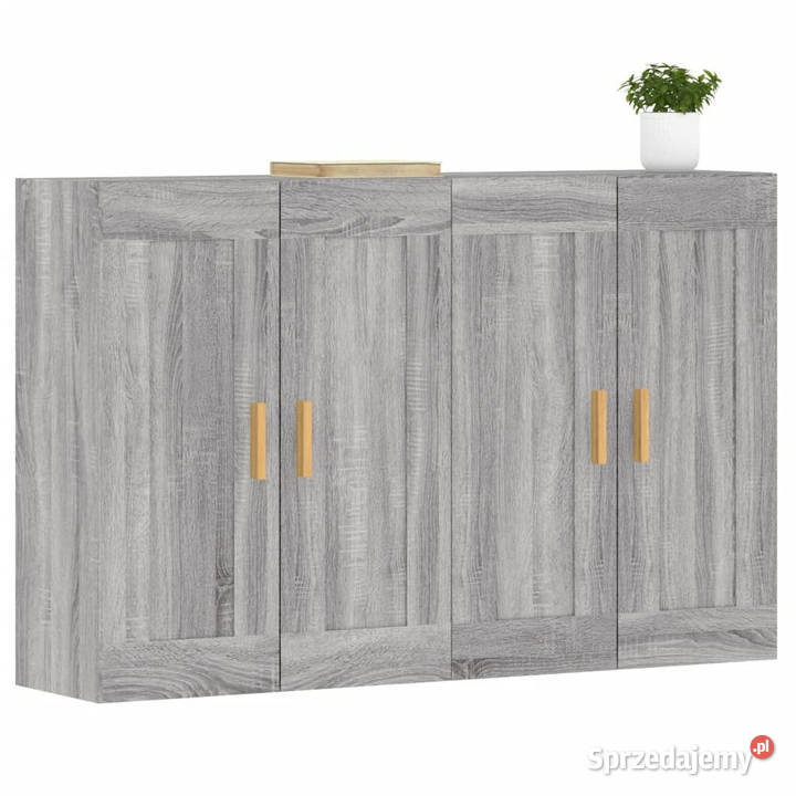 Wiszące szafki 2 szary dąb sonoma materiał