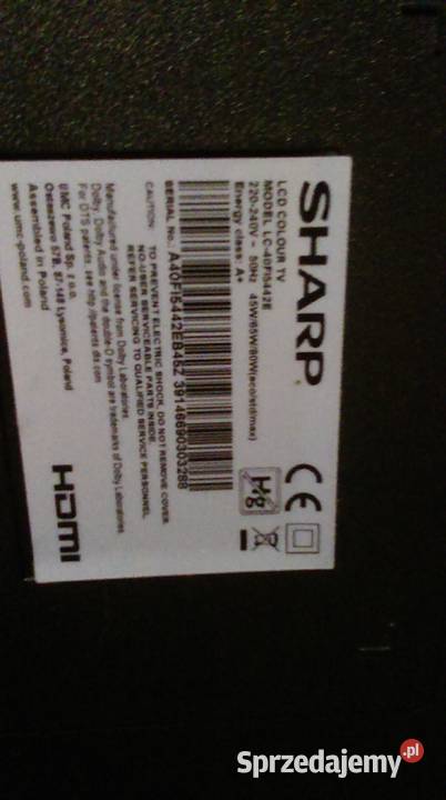 sharp LC40FI5442E komplet części i podświetlenie Poznań sprzedam