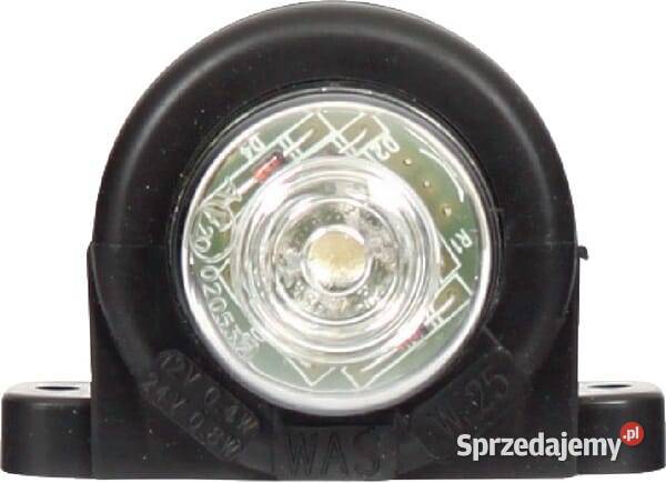 Lampa obrysowa LED okrągła 1224V biała Kamionna