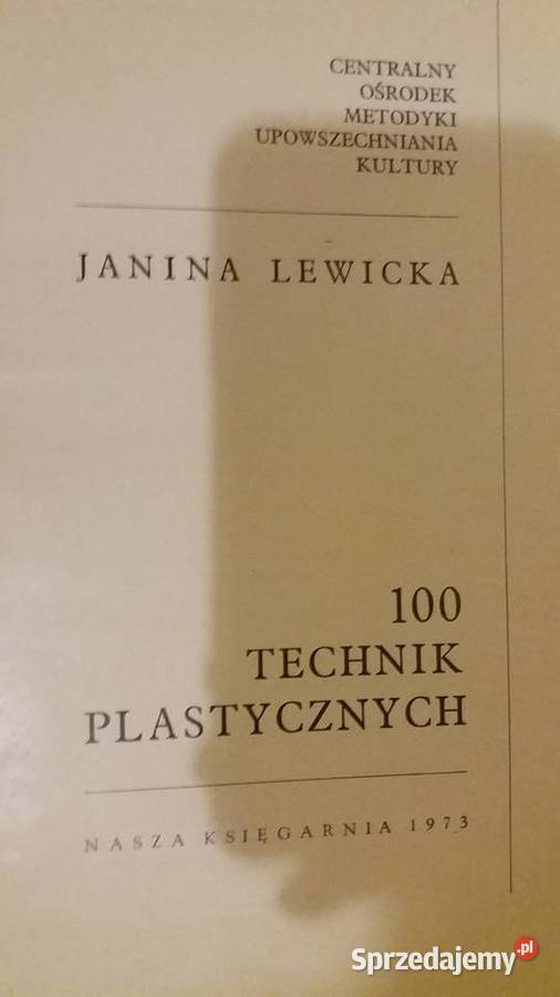 Lewicka 100 technik plastycznych aukcje Antykwariat Warszawa sprzedam
