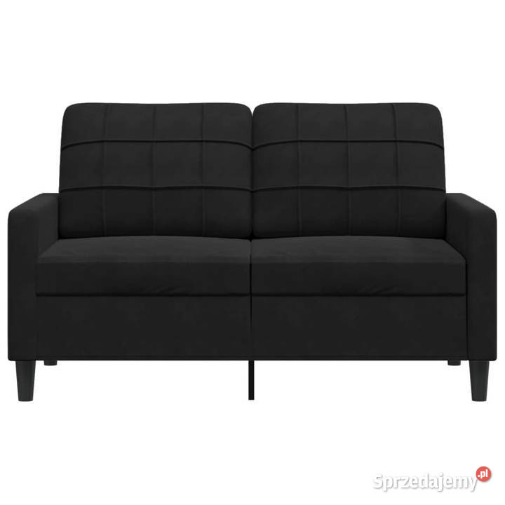 Sofa 2osobowa czarna 120 tapicerowana aksamitem Warszawa sprzedam