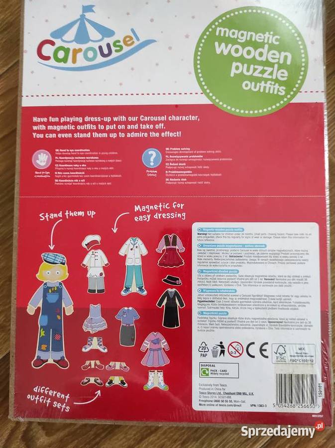 3 Nowe zafoliowane puzzle magnetyczne drewniane Łódź sprzedam